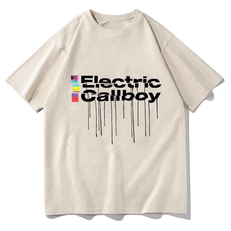 2025 Обычная футболка Шлем Electric Callboy Модный принт Топ Футболка Лето Новый Легкий и Тонкий Мужской Женский Топы Короткий Рукав