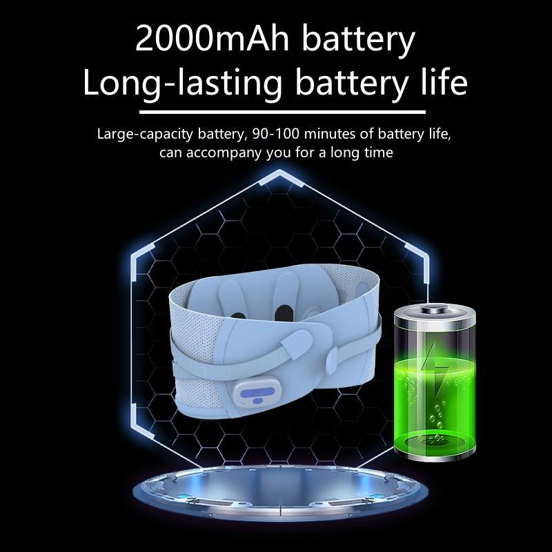 Electric Back Waist Massager Vibration Hot Compress Lumbar Support Massage Belt Relaxation Blood Circulation Rechargeable Gift