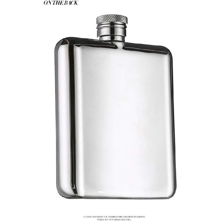 Походное снаряжение из нержавеющей стали, плоская фляга, портативная фляга для спиртного, фляги для спиртного для мужчин, фляга для виски (Шаблон оленя) (6 унций) Отправить 1*