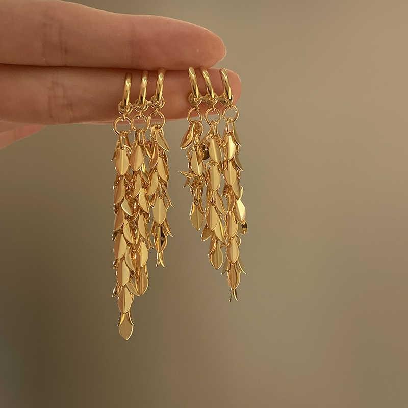 Серьги-подвески с геометрическим ажурным круглым кулоном 'Серебряная игла' в европейском и американском преувеличенном стиле для женщин.