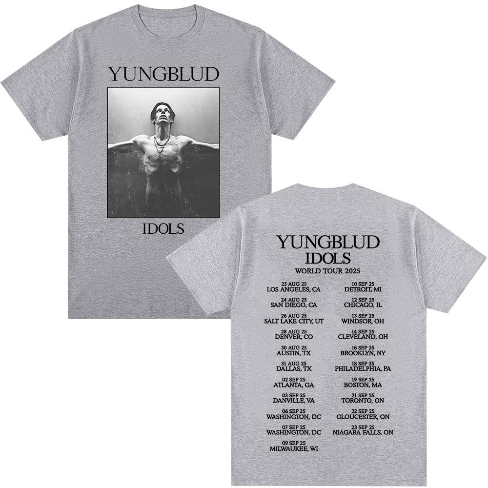 Yungblud IDOLS Album Tour T Shirts Fan Gifts Unisexs Women Clothing Hip Hop Short Sleeve Tshirts Oversized Summer Cotton Tshirt