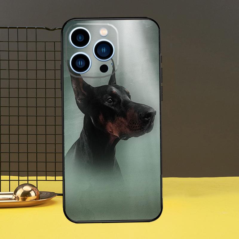 Чехол для телефона с доберманом для iPhone 11 12 13 14 16 15 Pro Max Mini 7 8 Plus X XR XS Max