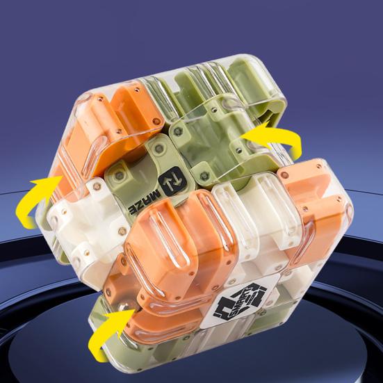 1/2 шт. Кубик-лабиринт с перекатывающимся шариком, головоломка, 3D-пазл, кубик-лабиринт для снятия стресса, тренировка логического мышления, кубик-лабиринт с бусинами, развивающая игрушка