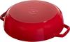 Staub staub Pan Cherry Большая литая вручную эмалированная кастрюля для сукияки мелкая, совместимая с IH Japanese Braiser "Blazer Sauté 28 см" [Авторизованный продукт]