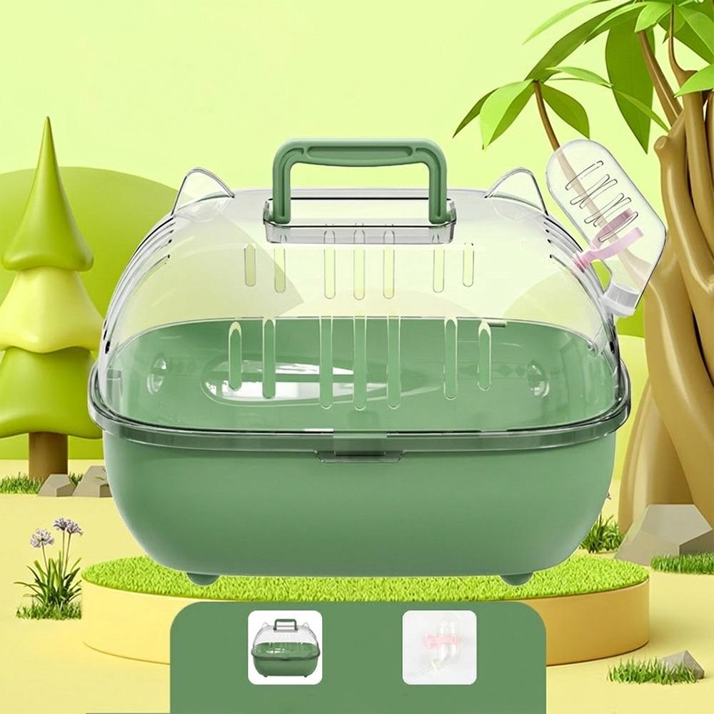 Transparent Cover Hamster Carrier Box Large Space Hamster Habitat Travel Hamster Cage Car Outing