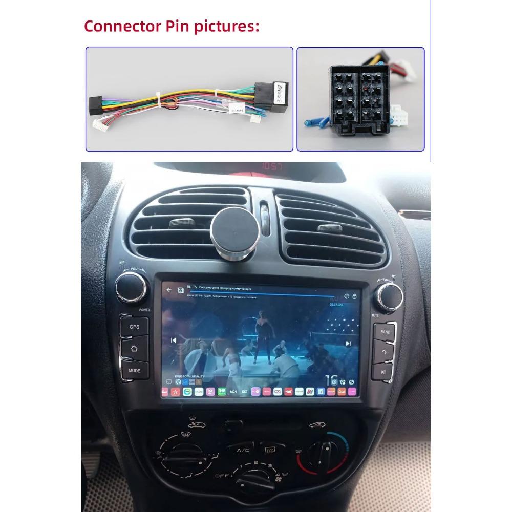 7'' автомобильный радиоприемник Android Carplay для PEUGEOT 206 206CC 206SW 2000-2008 автомобильный мультимедийный плеер Autoradio 1+32 ГБ