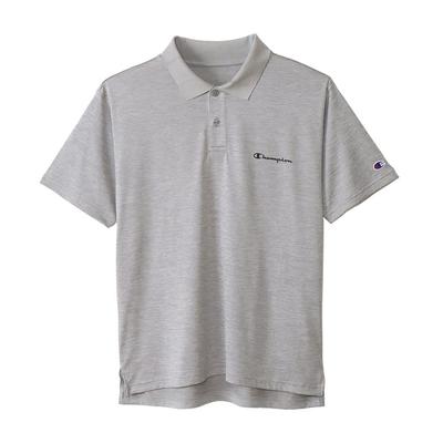 Футболка Short UV Quick Script Polo Oxford 4L [Champion], рукав, защита, сушка, логотип, рубашка, мужская спортивная, C3-XS305L, серая,