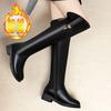 Over-the-knee Winter Modern Boots Square Heel Zip 2024 Hot Sale Ladies Shoes Round Toe Solid Metal Decoration Women's Boots