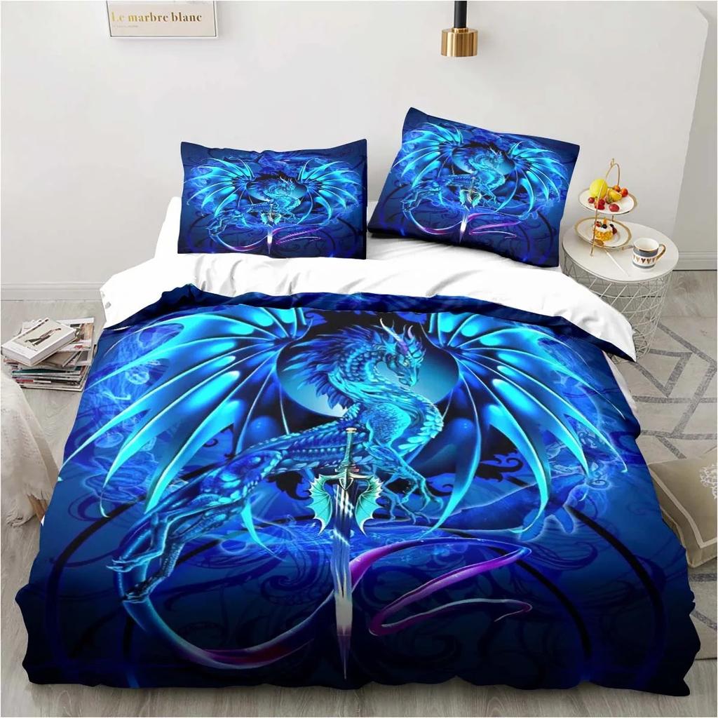 Dragon Bedding Halloween Magic World Gift Twin Bedding Collection 3 Piece Comforter Collection Bed Duvet Cover Double King Cover