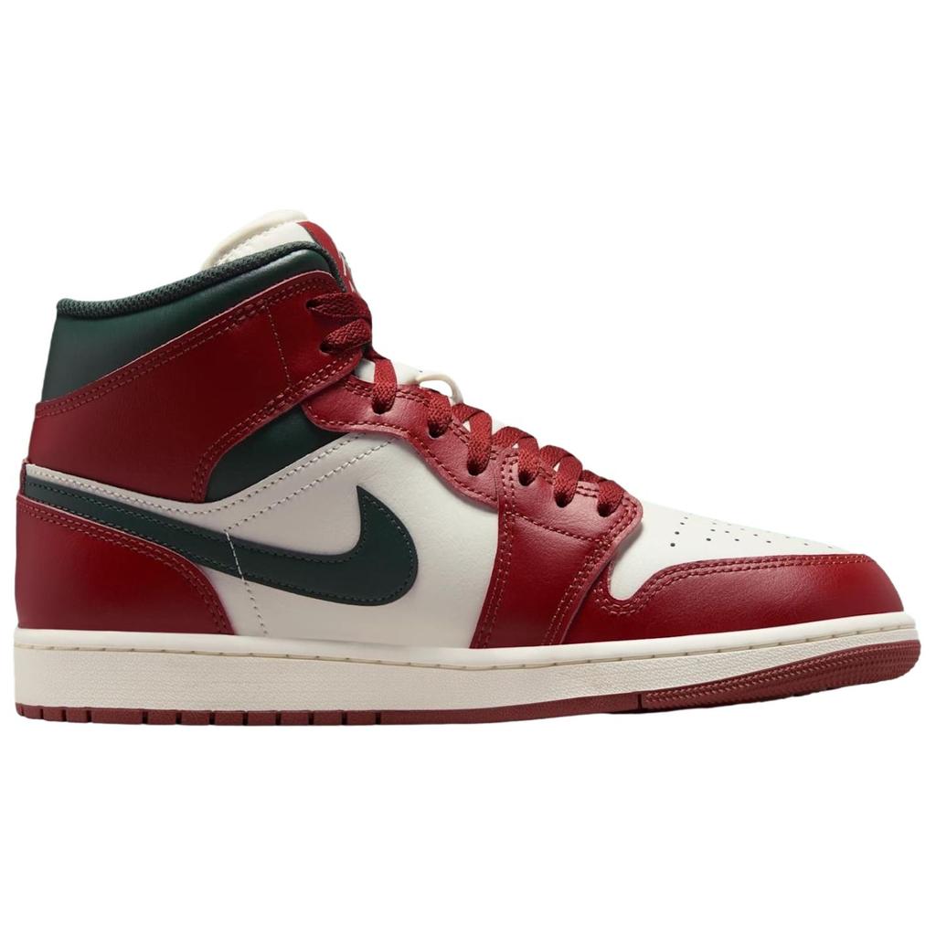 Jordan Air Jordan 1 Mid top Винтажные баскетбольные кроссовки Унисекс Красный Белый Jordan DQ8426-105