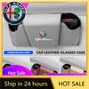Car Stickers For Alfa Romeo Car Sun Visor Sunglasses Box Storage Case Protective Cover For Alfa Romeo 159 Giulietta 156 147 Giul