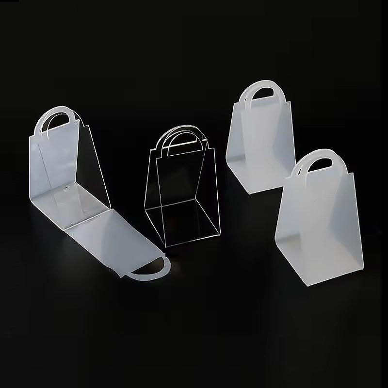 Коробка для конфет ручной работы, Треугольная акриловая упаковочная коробка, Корзина с ручкой для украшения подарков, Прозрачная высококлассная коробка для свадебного украшения