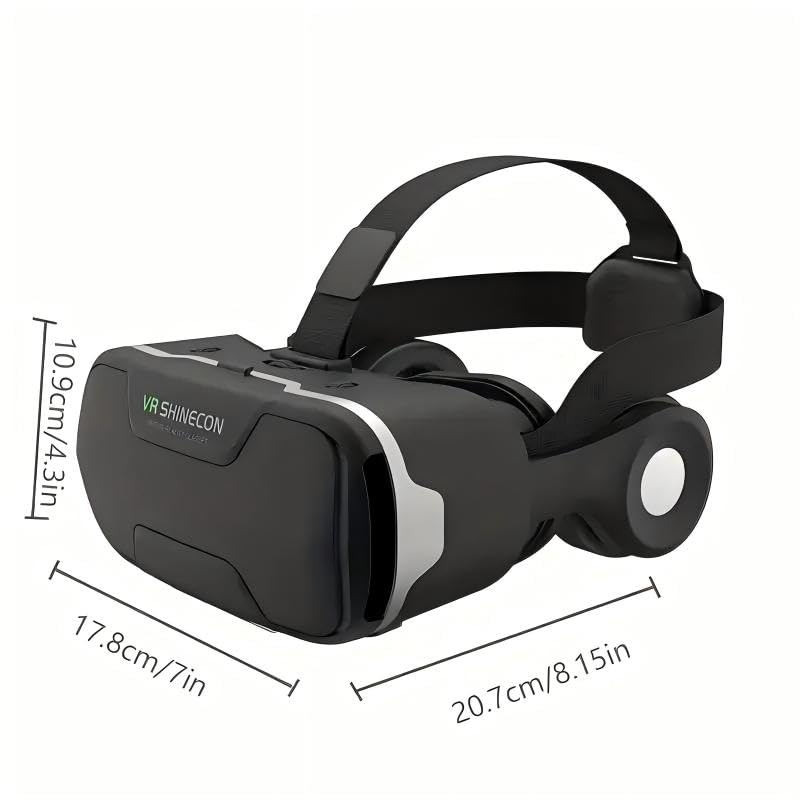 VR SHINECON 2025 Model Smartphone VR Goggles – 3D Immersive Experience, Compatible with DMMFANZAYouTube – Includes Remote Control for Android,