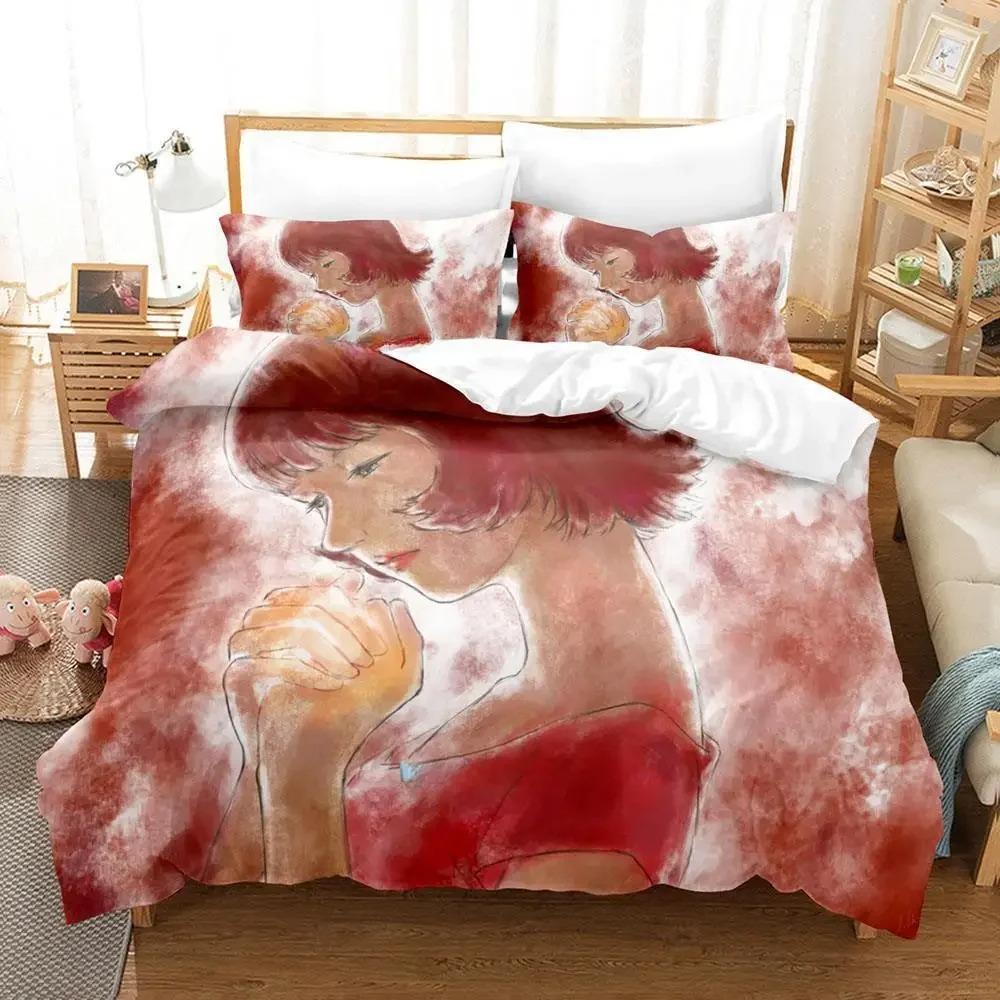 Комплект постельного белья Anime Paprika Single Twin Full Queen King Size Bed Set Adult Kids Bedroom Duvet cover Sets Anime Bed Sheet Set