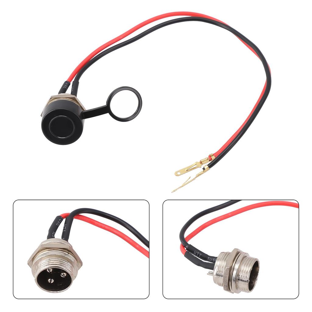 Разъем для зарядного устройства аккумулятора Порт 3-контактный Встроенный проводной шнур Электрический скутер