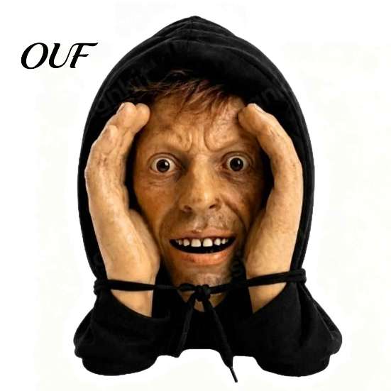 Realistic Scary Masks Creepy Window Prank Mask, Halloween Scare Prop for Glass Decals Surfaces, Face Hanging Decoration Spooky Haunted House
