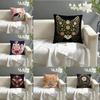 Abstract Natural Animal For Home Decor Pillow Case Cotton Linen Fabric Square Zipper Pillowcase Home Decorative Living Room