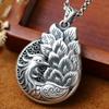 Peacock Retro Double Sided Pendant Pendant Female Long Necklace Pendant
