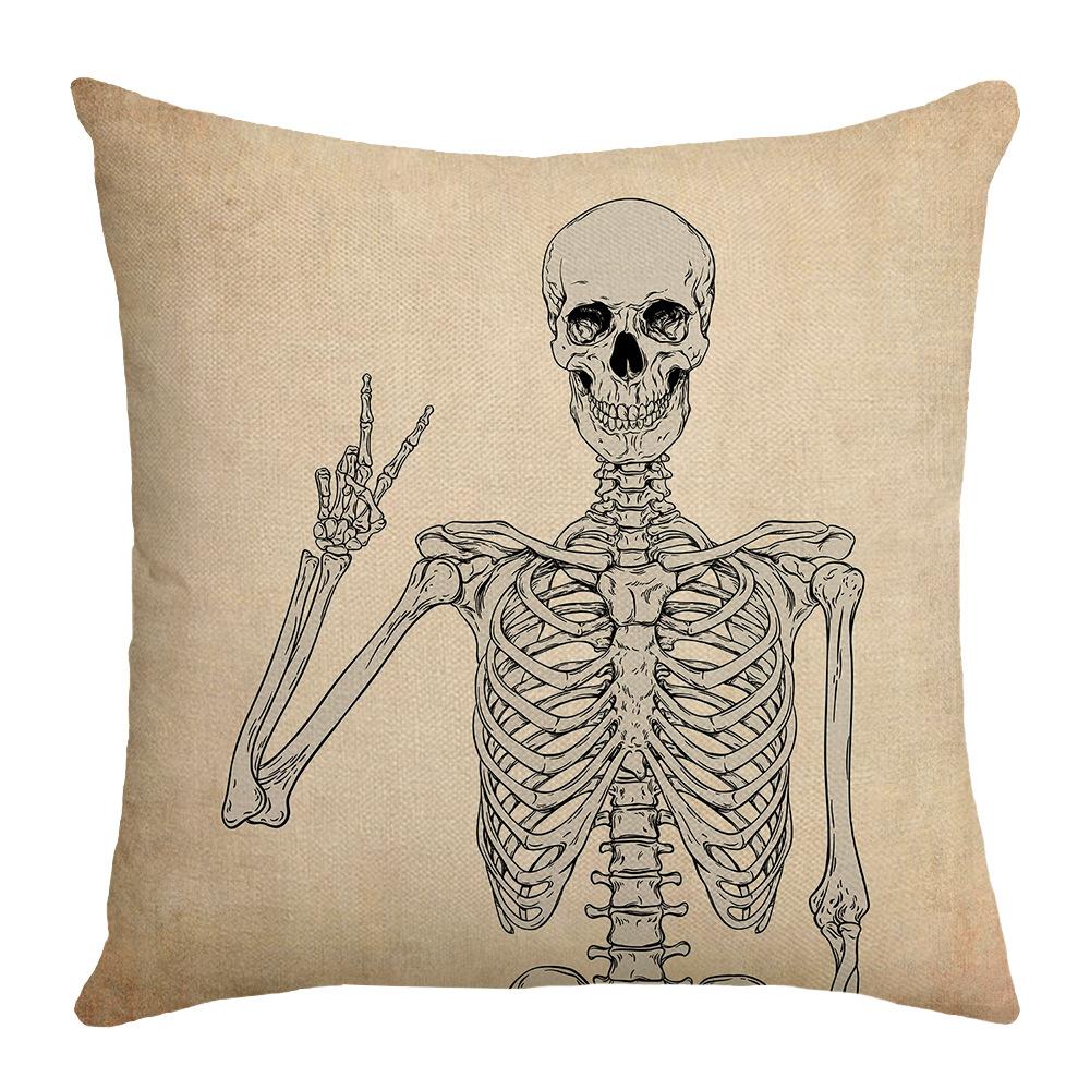 Halloween Undead Decorative Pillow Skull Pillow Cover Living Room Decorative Sofa Bedroom Pillow Bedside Pillow Cover