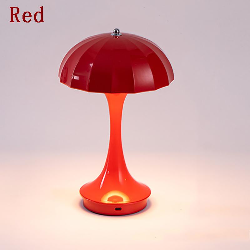 Креативный светодиодный грибовидный светильник, перезаряжаемый настольный светильник, сенсорное освещение для гостиной, прикроватного кабинета, украшения отеля