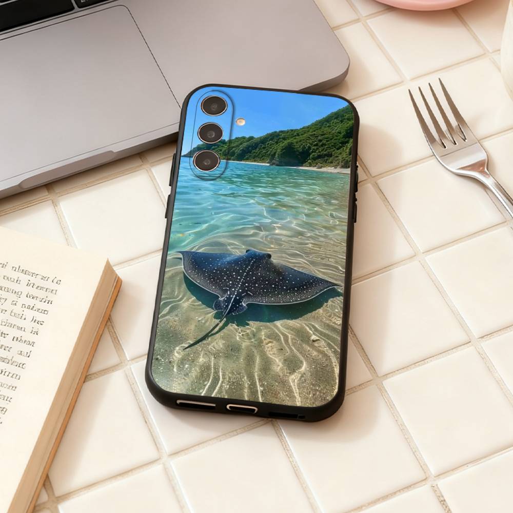 Крутой чехол для телефона с морскими узорами Для Samsung Galaxy A73,A72,A71,A70,A53,A52,A51,Другие Мягкий черный корпус