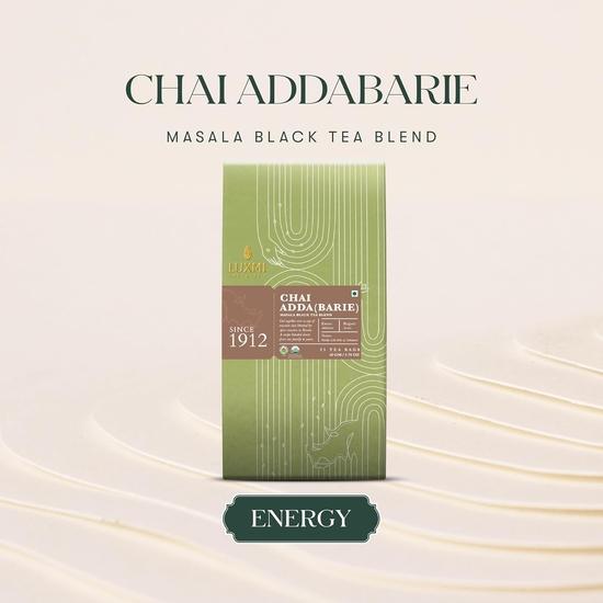 LUXMI Estates Masala Chai 25 Tea Bags Pack | Chai Adda-Bari | Organic Black Tea| Cinnamon & Cardamom | Energy Booster, 50 Gram