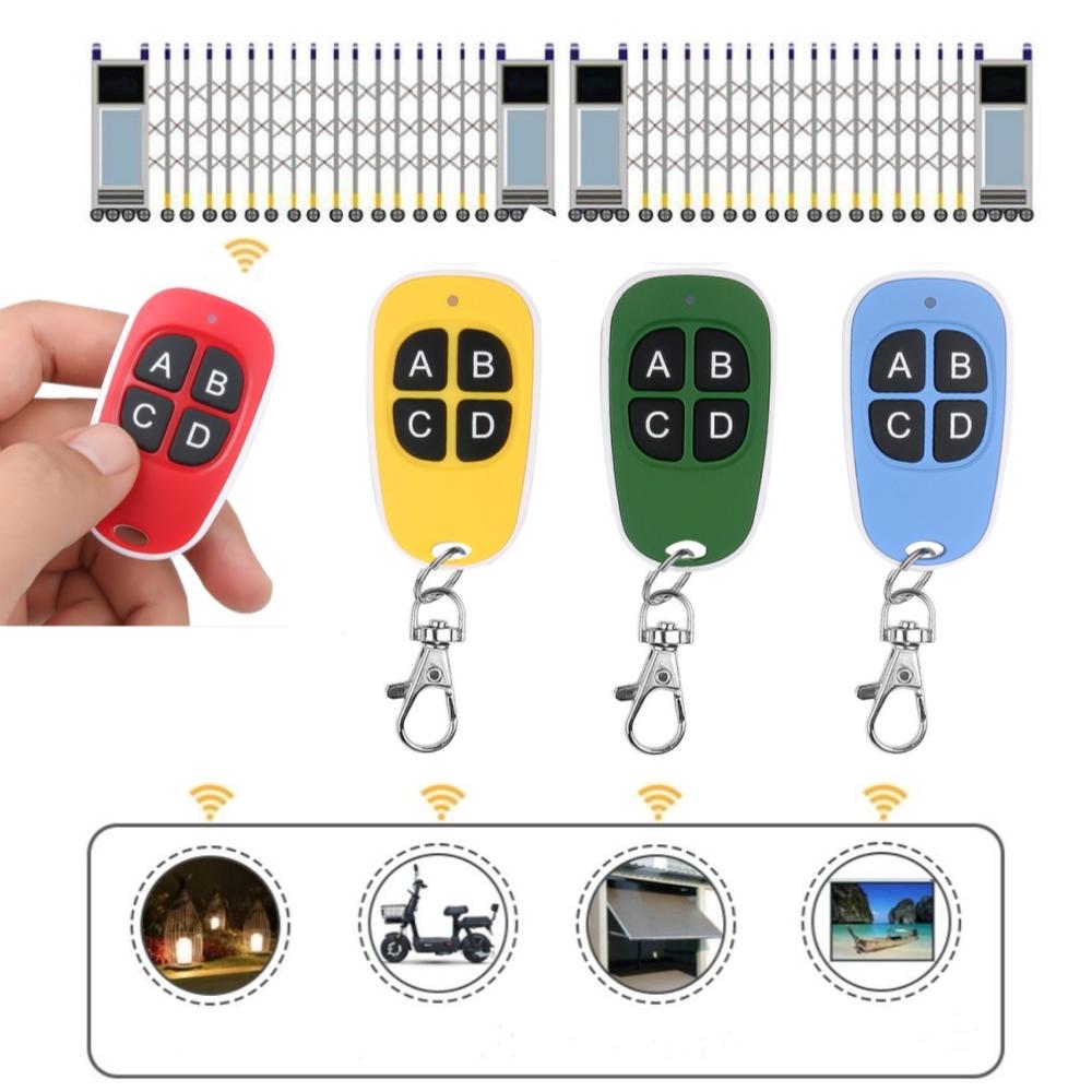 Universal 433mhz Copy Code Remote Control Garage Door Opener Wireless Transmitter 4 Key Duplicator Electric Door Key Copy Remote