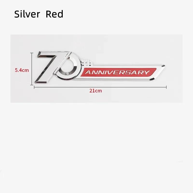 3D ABS 70th Anniversary Logo Car Side Fender Rear Trunk Emblem Badge Sticker Decals For Toyota Land Cruiser LC200 LC300 FJ200