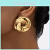 Stylish Alloy Geometric Earrings For Women Unique Twist Design Statement Jewelry