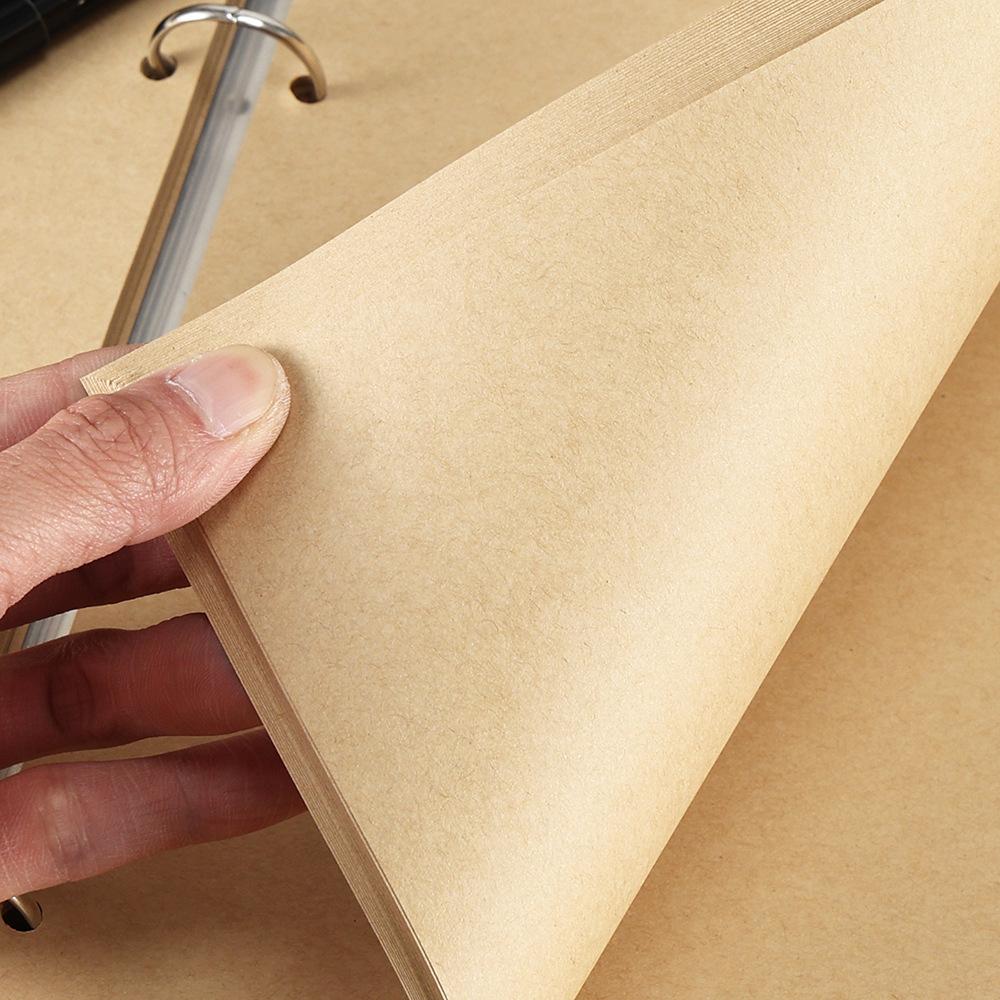 European Genuine Crazy Horse Cowhide Leather Notebook Vintage Simple Loose-Leaf Diary Classic A5A6 Organizer Portable B5 Size