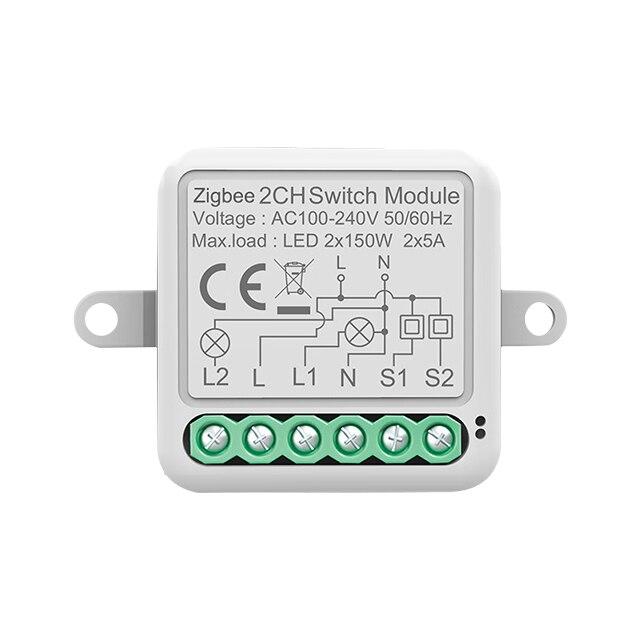 Tuya Zigbee WiFi DIY Smart Switch Breaker APP Remote Timing Wireless Control Relay Automation Modules Alexa Google Home Voice