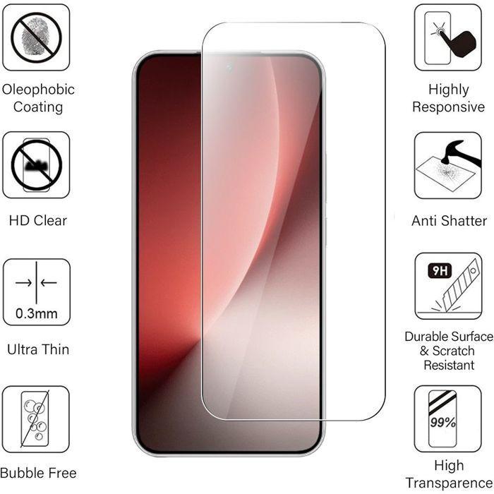4 Verre Trempé pour Honor Magic 8 Lite, Protection d'écran Anti-Rayures 9H Antichoc Transparent
