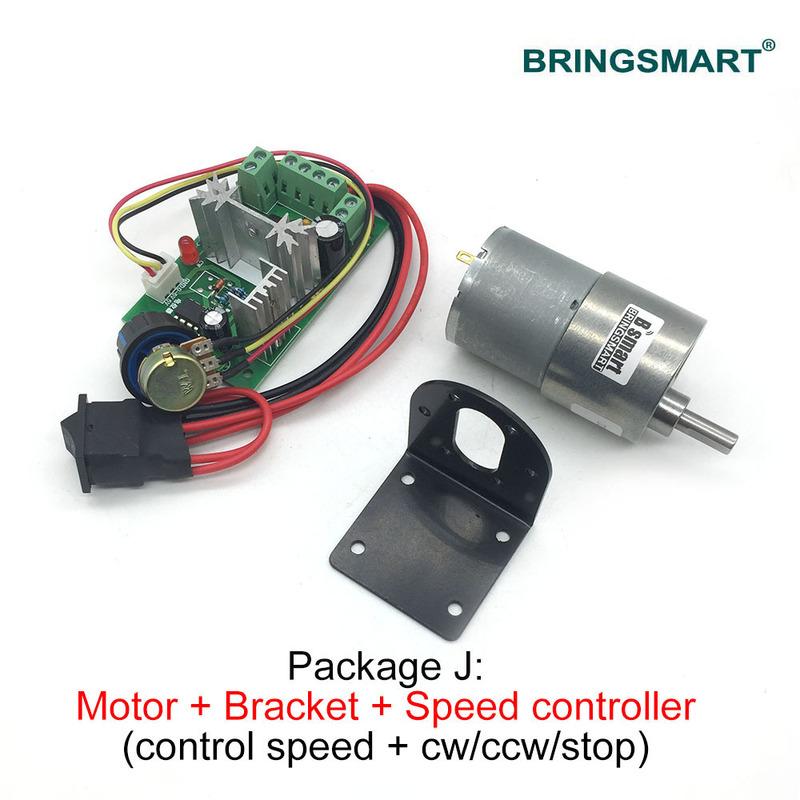 Bringsmart JGB37-3530 Gear Motor High Torque 12v DC Motor 7-960rpm Motor Reduction Gearbox Box Motor Electrico Reversible