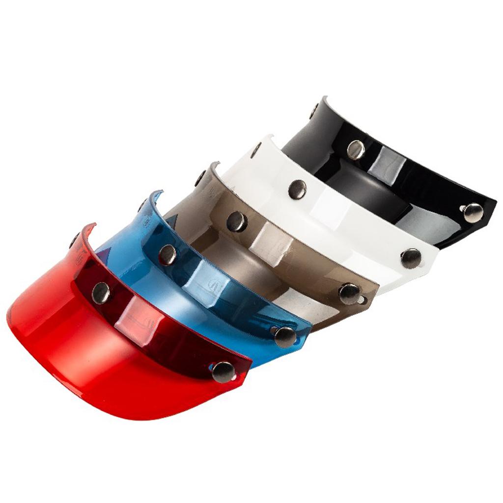 Универсальный откидной ветрозащитный козырек с 3 кнопками для мотоциклетного шлема с открытым лицом