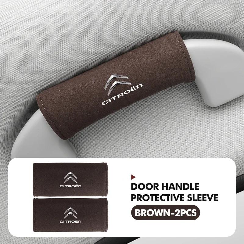 AER4 2pcs Car Roof Armrest Pull Cover Handle Gloves Protection For Citroen Jumper Celysee Cactus Picasso Aircross Saxo Grand