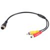 Car Camera Adapter 36.5cm 4 Pin To RCA Adapter M12 4 Pin Male