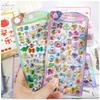 Cute Ghost, Chubby Bird, Strawberry Rabbit & Peach Penguin 3D Embossed Stickers for Kids