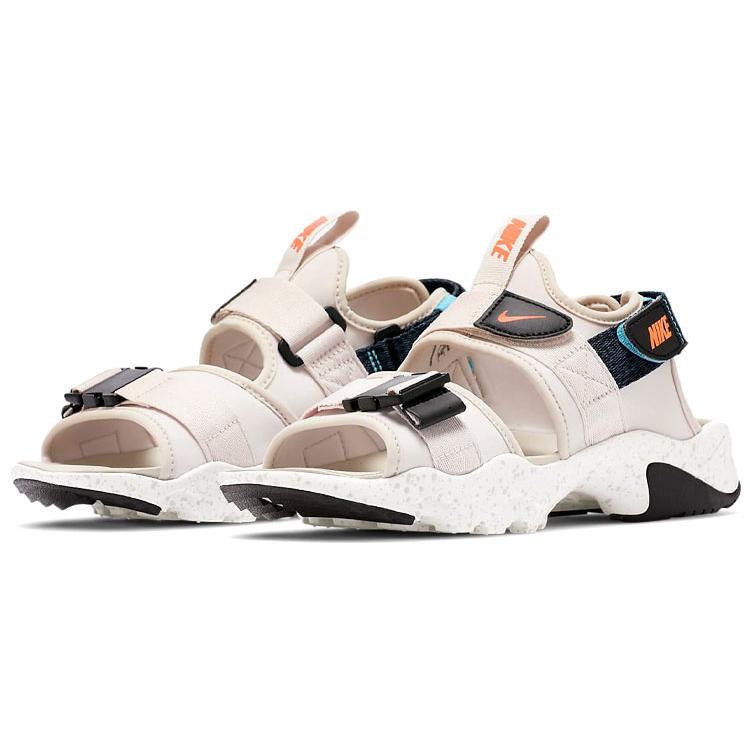 Nike Спортивные сандалии с открытым носком для улицы Бежевые 'Desert Sand Lagoon Pulse Black' Женские CV5515-004