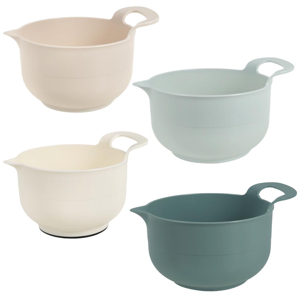 Набор из 4 пластиковых мисок для смешивания, многоразовые пластиковые вкладывающиеся миски для смешивания, многофункциональные вкладывающиеся контейнеры для кухни, для готовки, выпечки
