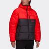 Adidas Оригинальная теплая стеганая куртка Color Block Spliced, мужская верхняя одежда, черный, красный H13572
