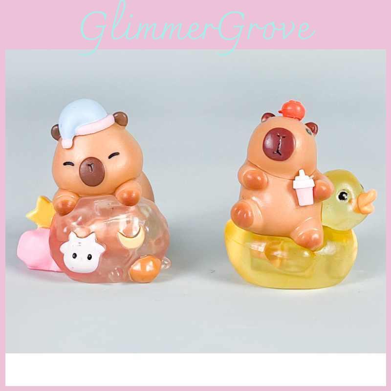 Cartoon Capybara Character Pvc  Action Figures Model Toy Collectibles Kids Gift