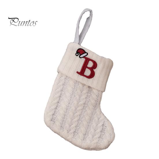 Рождественский чулок с буквами Легко повесить Привлекательный праздничный декор елки Подставка для подарков Рождественский чулок