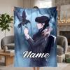 Wednesday Custom Flannel Blankets Soft Warm Cozy Throws for Home Decor Holiday Gifts