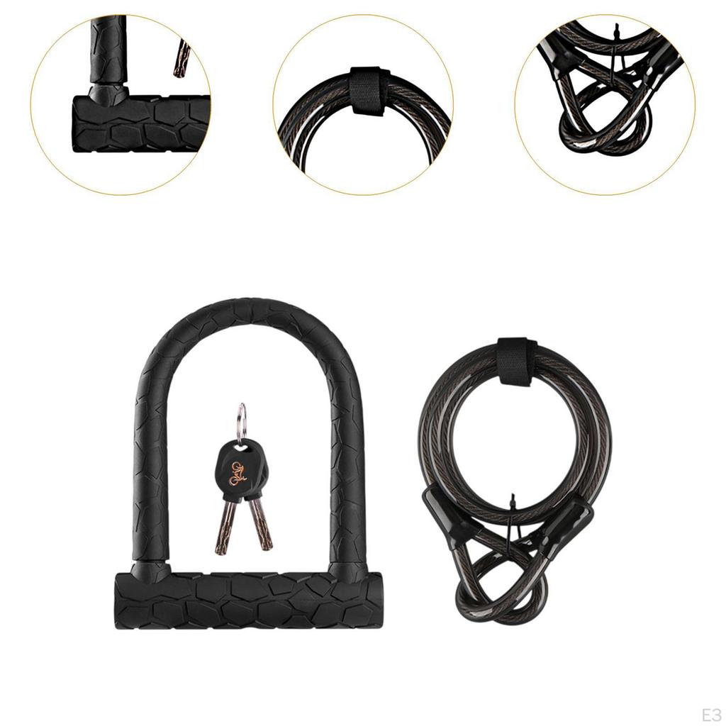 Bike U Lock Heavy Duty for Road Bikes Mountain Folding Small 20cmx12.2cm