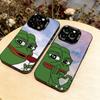 Смешной Чехол Для Телефона Лягушонок П-ПЕПЕ Для iPhone 17,16,15,14,13,12,11 Plus,Pro Max,XS,Цветной Серебристый Черный Чехол