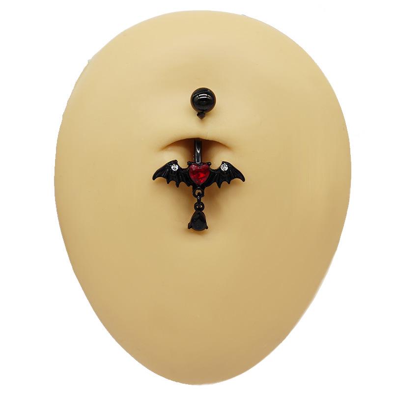 Европейское и американское розовое кольцо-пирсинг в форме сердца с цепочкой