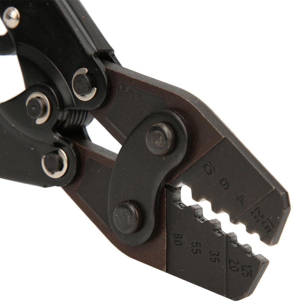 HX 10 Carbon Steel Crimper Ratchet Terminal Crimper Pliers 1.25 10mm AWG10 6 Red Handle