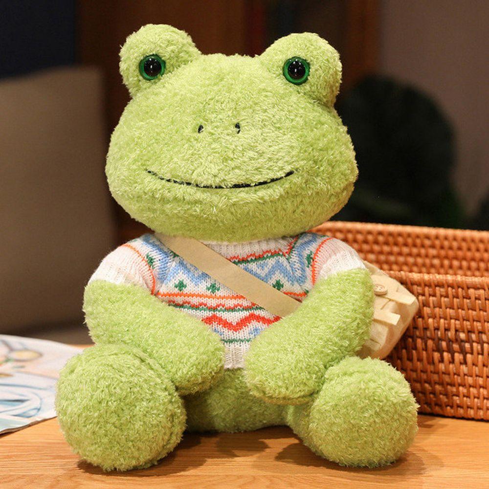 Soft Toy Cartoon Doll Stuffed Animals Sweater Frog Doll Frog Stuffed Toy Dressing Frog Plush Toy