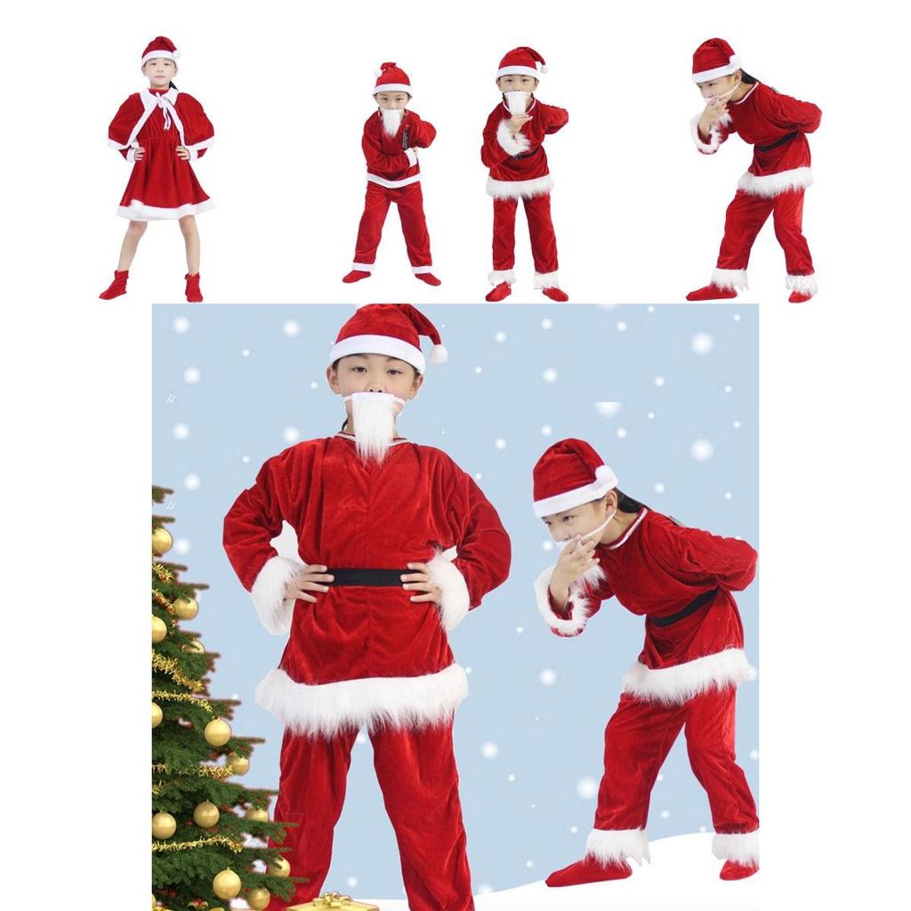 Extravagant Toddler Adult Elk Santa Claus Costume For Xmas Party