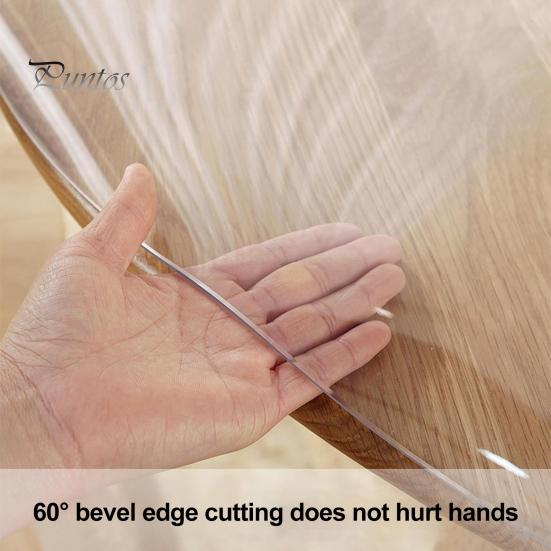 Прозрачный коврик для обеденного стола, утолщенный, видимый, круглый, защитный, маслостойкий, нескользящий, термостойкий, водонепроницаемый коврик для журнального столика